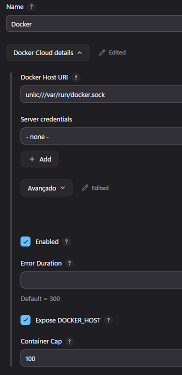 Configuração de cloud