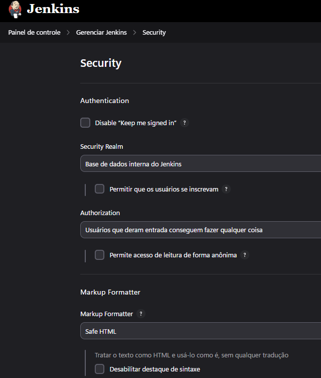 RBAC, credenciais, backup e operação